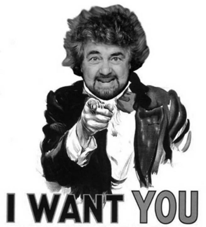 Beppe Grillo, I want you