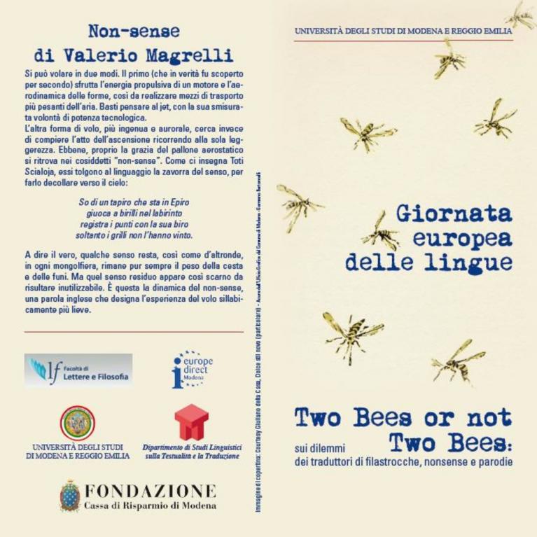 Two Bees Or Not Two Bees Convegno Sulla Traduzione Del